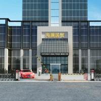 3d design animation rendering of a building(Retractable gate)